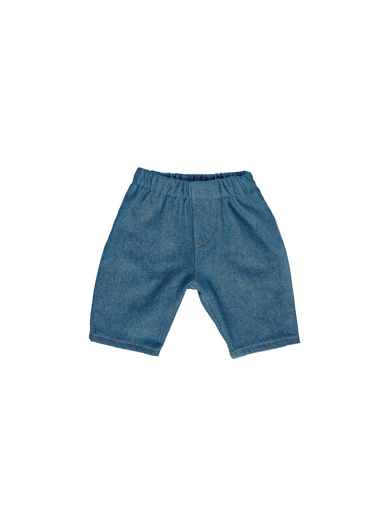 Les petites natures - Le pantalon taille élastique denim indigo 6-12 mois à 5-6 ans