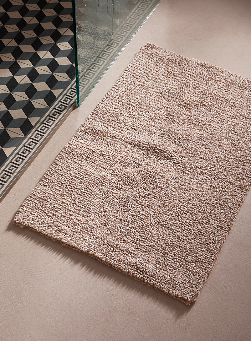 Simons Maison: Le tapis de bain réversible coton recyclé deux tons 50 x 80 cm Beige crème