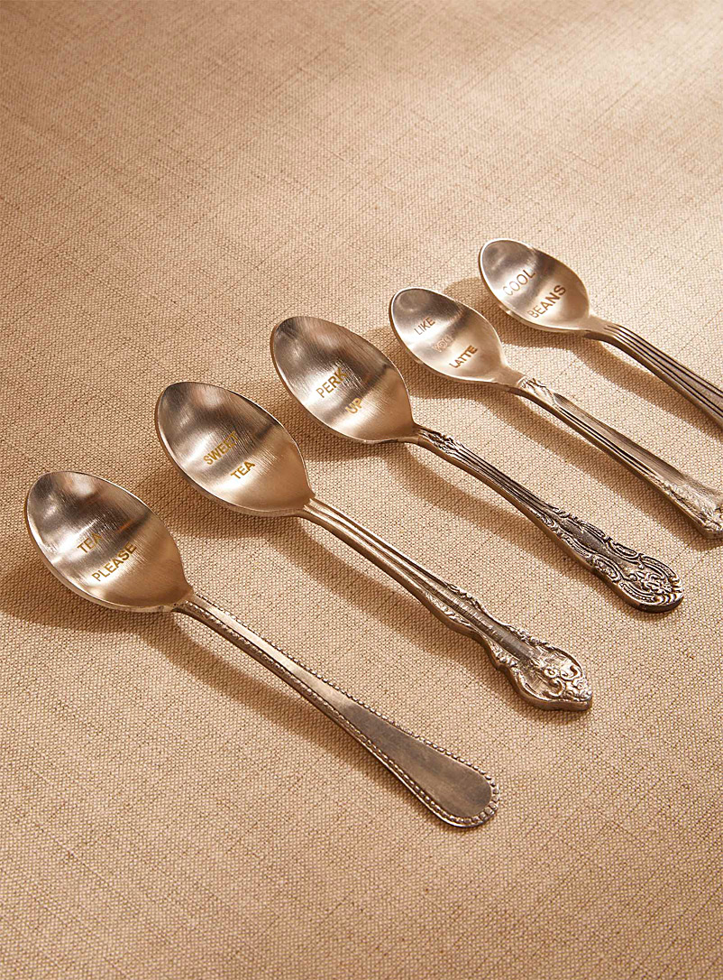 Simons Maison Silver Fancy spoons Set of 5