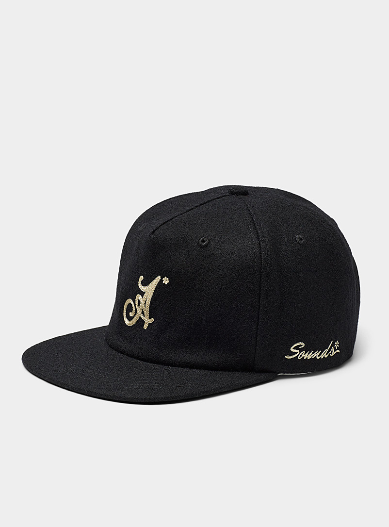 Adidem Asterisks Black Embroidered logo wool cap for men