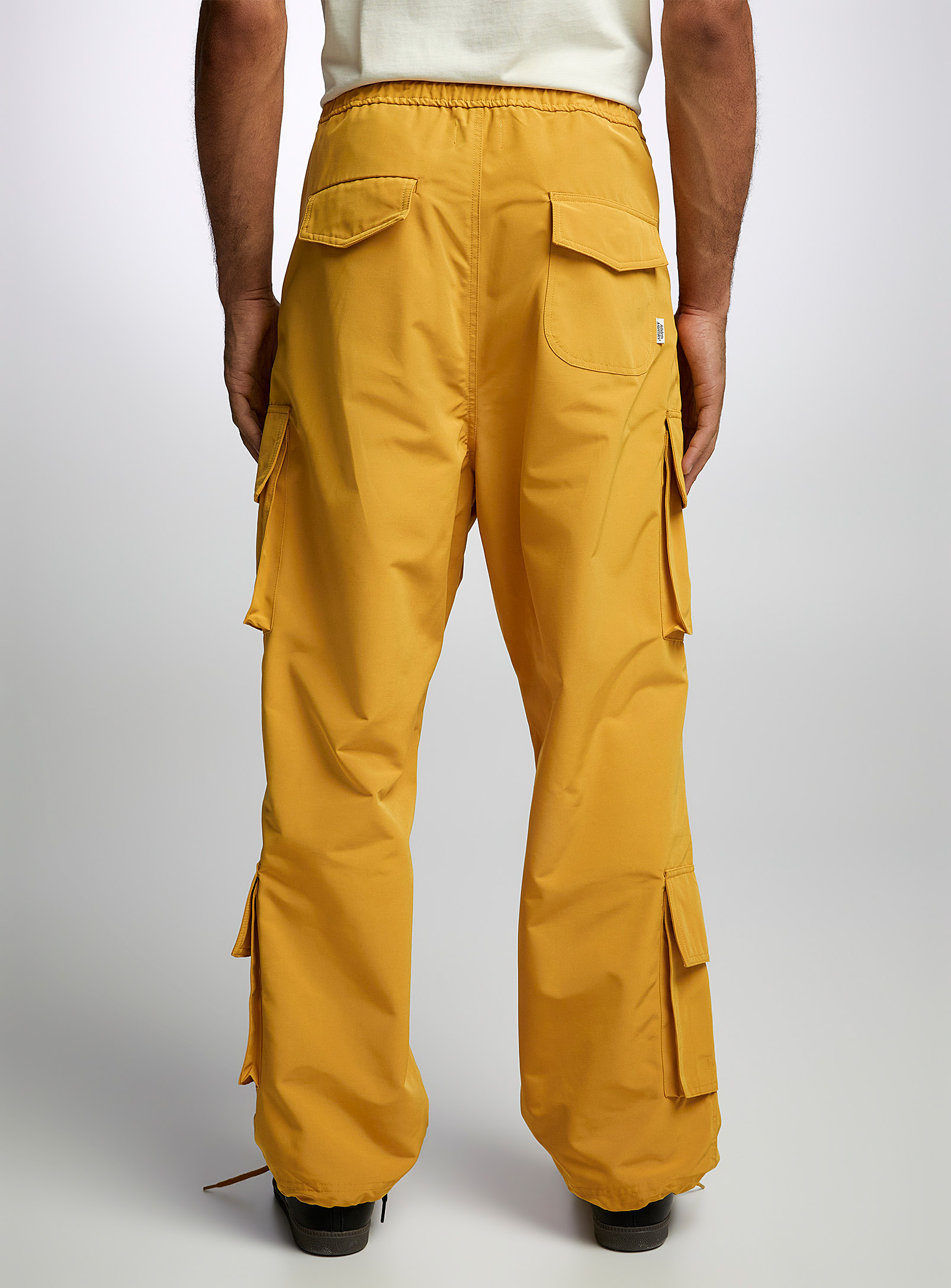Adidem Asterisks - Le pantalon cargo nylon jaune moutarde