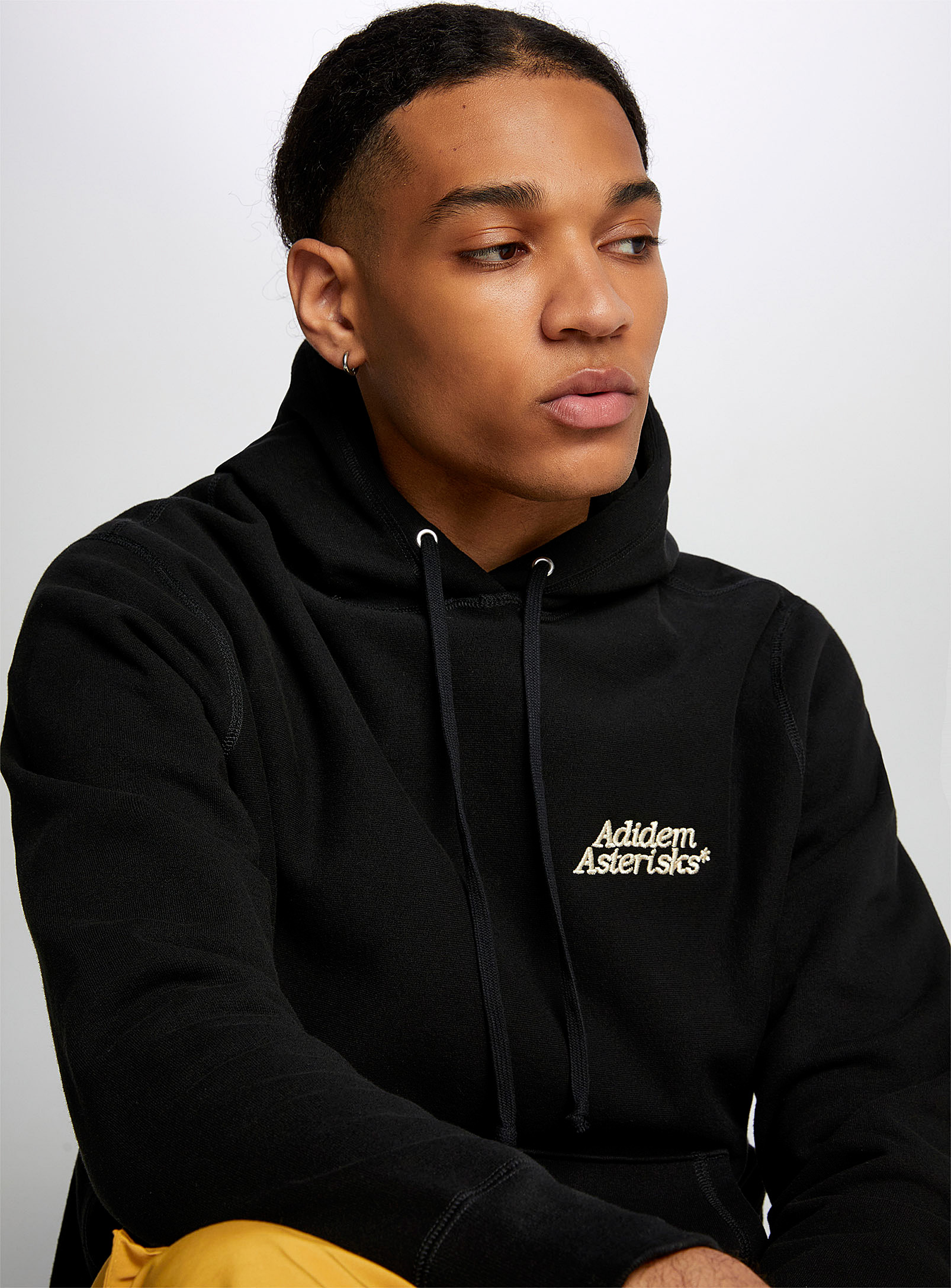 Adidem Asterisks Embroidered Logo Hoodie In Black