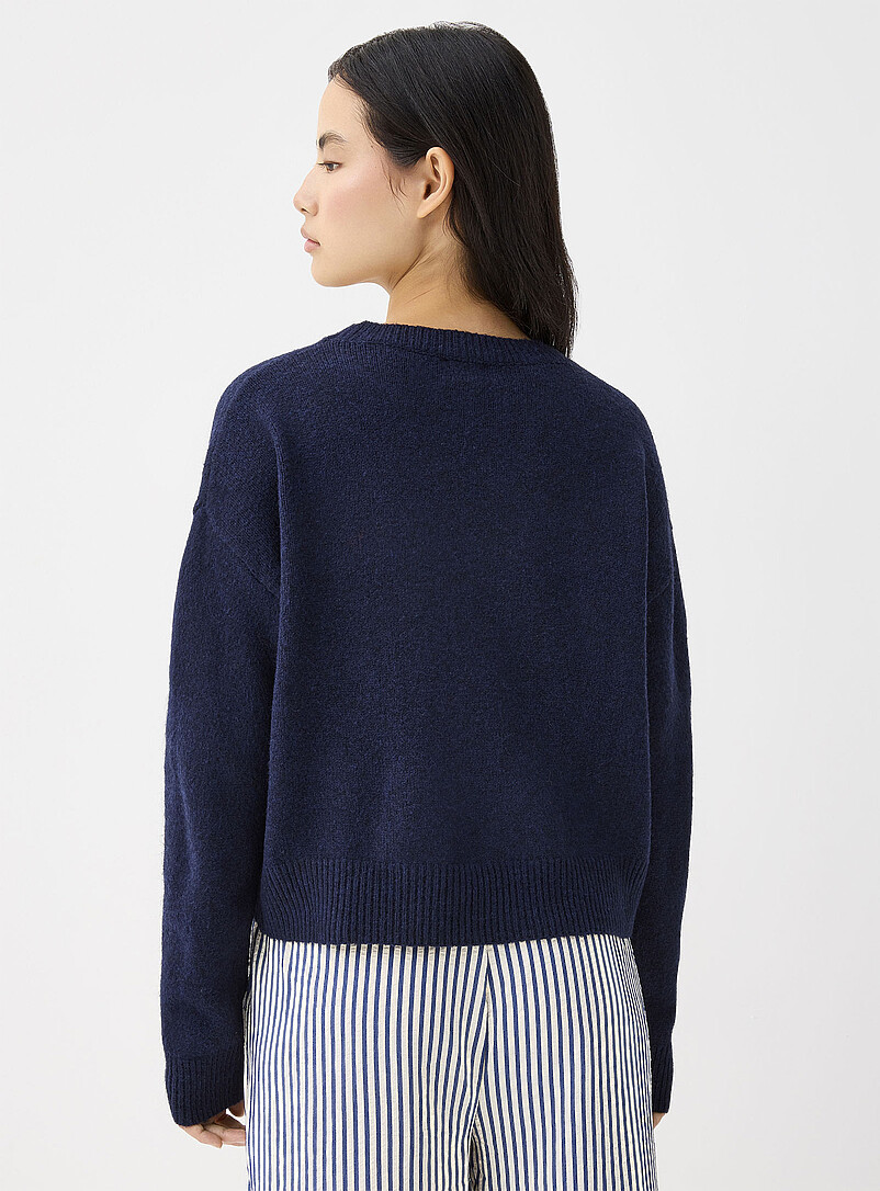 Twik: Le chandail homard brod&eacute; Bleu marine - Bleu nuit pour femme