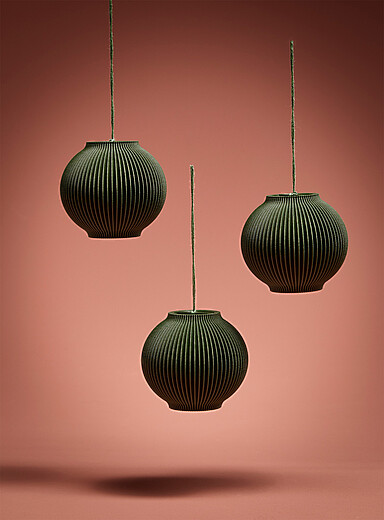 Grooved balls 3D-printed ornaments Set of 3 <b>Christmas Collection</b>