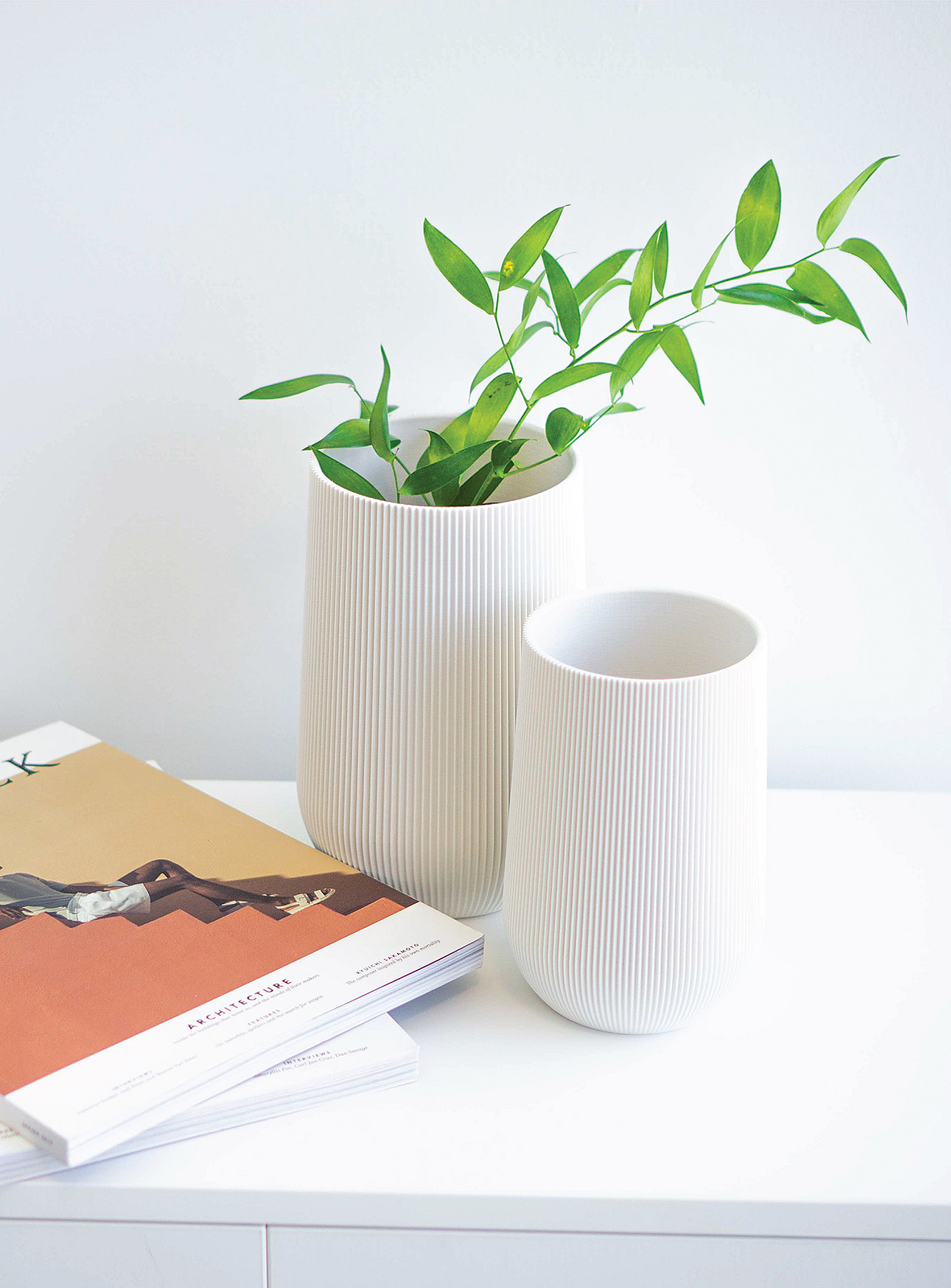Conifer Homewares Sequoia Plant-based Vase See Available Sizes In White