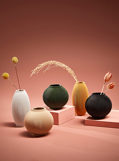 Les ornements impression 3D boules rainur&eacute;es Ensemble de 3 <b>Collection de No&euml;l</b>