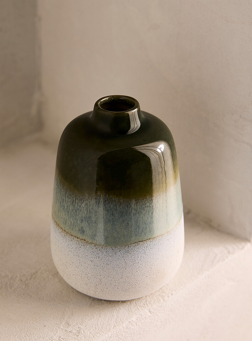 Simons Maison: Le petit vase multitexture Chocolat - Espresso