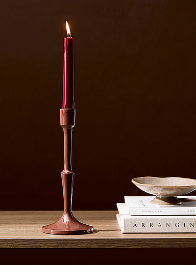 Simons Maison: Le grand chandelier c&eacute;ramique lustr&eacute;e brun chocolat Chocolat - Espresso
