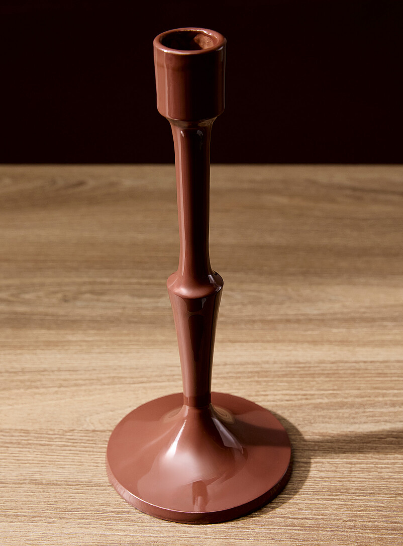 Simons Maison: Le grand chandelier c&eacute;ramique lustr&eacute;e brun chocolat Chocolat - Espresso