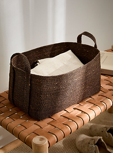 Seagrass large rectangular basket