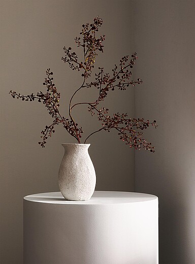 Le vase textur&eacute; blanc