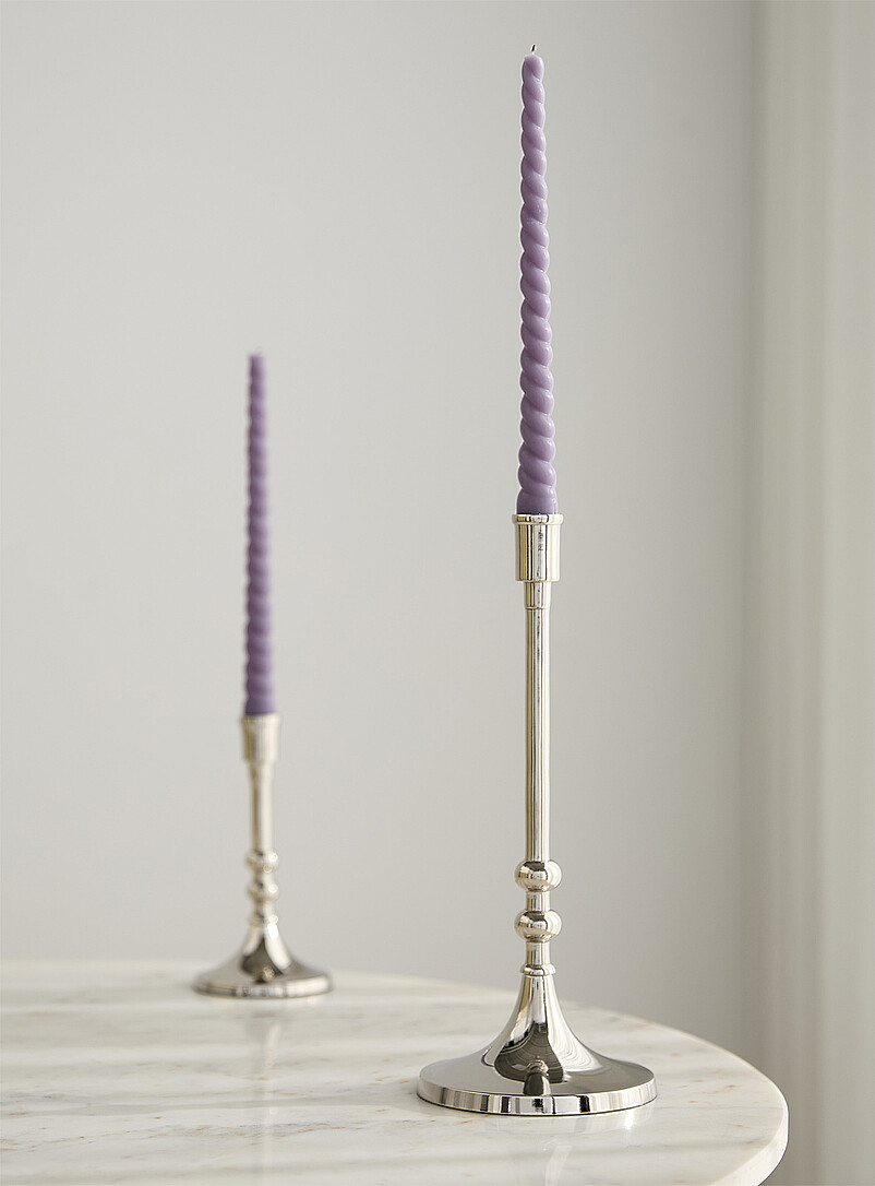 Large Metallic Candle Holder