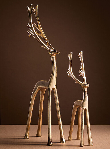 Le petit renne m&eacute;tal dor&eacute; <b>Collection de No&euml;l</b>