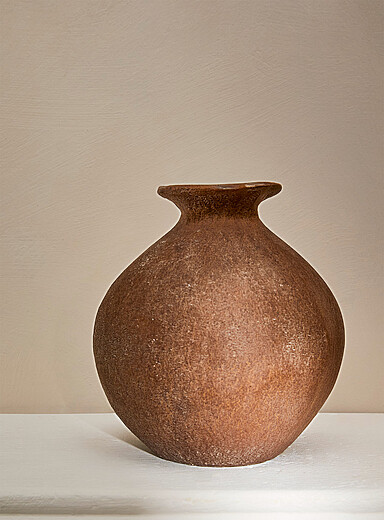 Vintage-style metallic vase