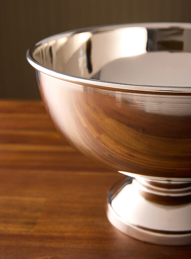 Le bol de service grande coupe m&eacute;tallique