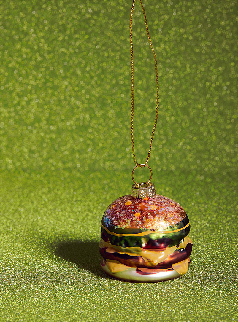 Simons Maison: L'ornement en verre hamburger scintillant Assorti