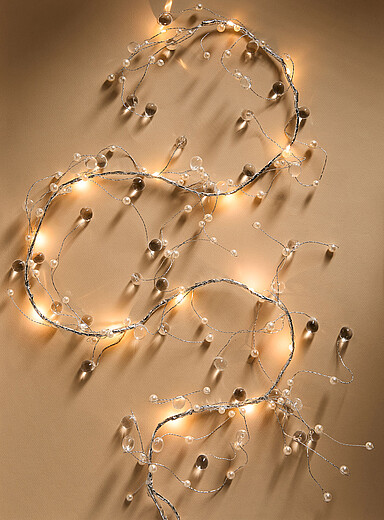 La guirlande billes et perles lumi&egrave;res &agrave; DEL <b>Collection de No&euml;l</b>