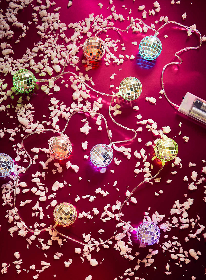 Simons Maison Assorted Disco balls light-up garland