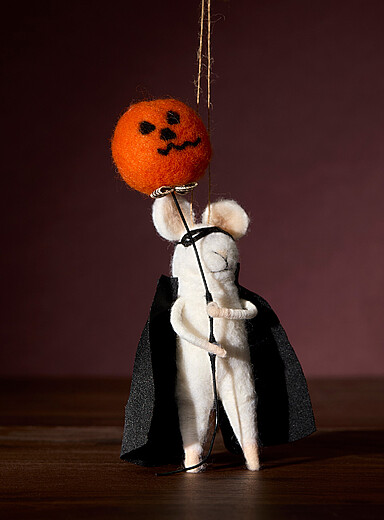 Mouse in superhero costume ornament <b>Halloween Collection</b>
