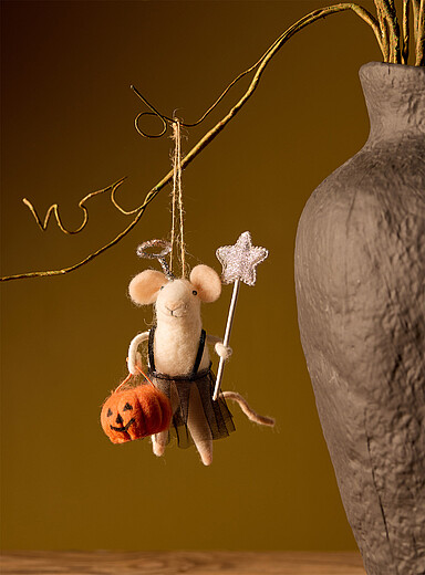 Disguised candy hunting mouse ornament <b>Halloween Collection</b>