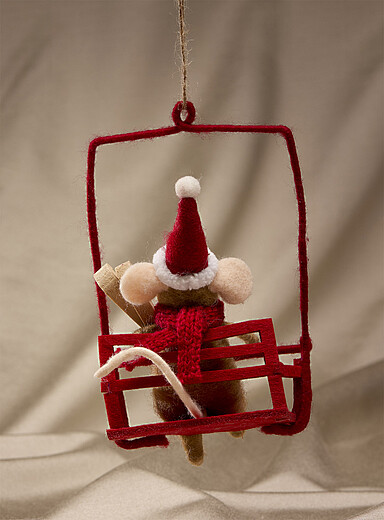 L'ornement souris en ski <b>Collection de No&euml;l</b>