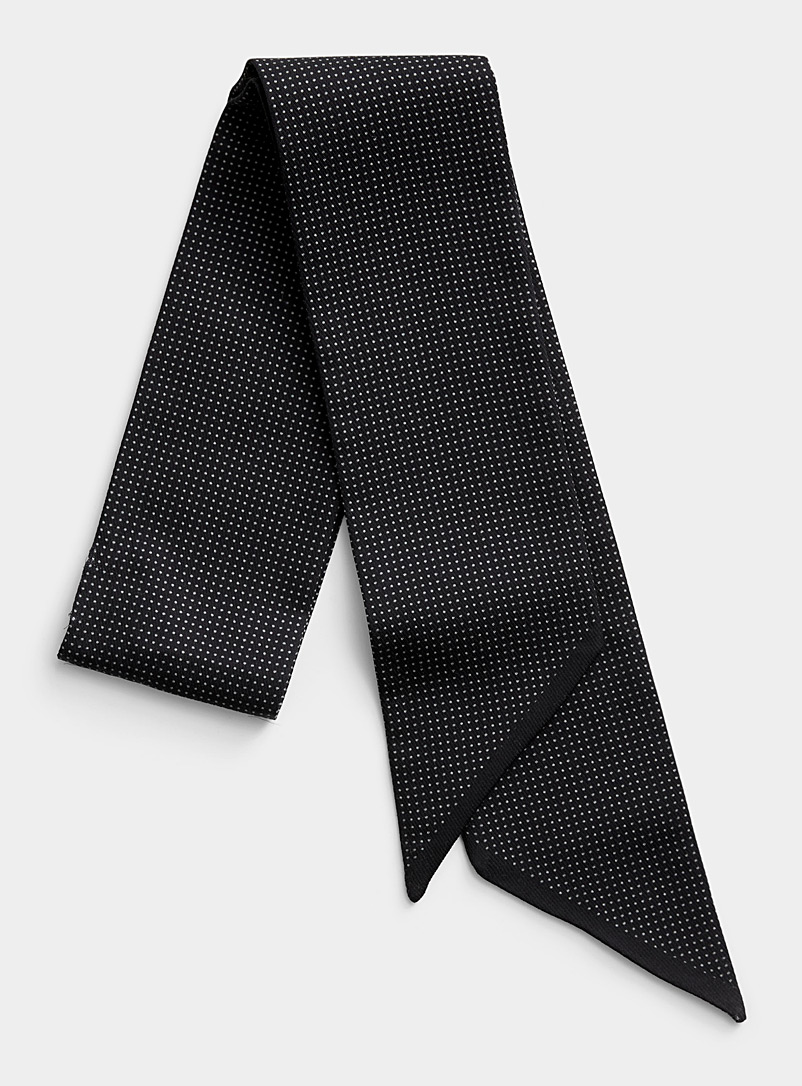 Le 31 Black Dotwork tie scarf for men