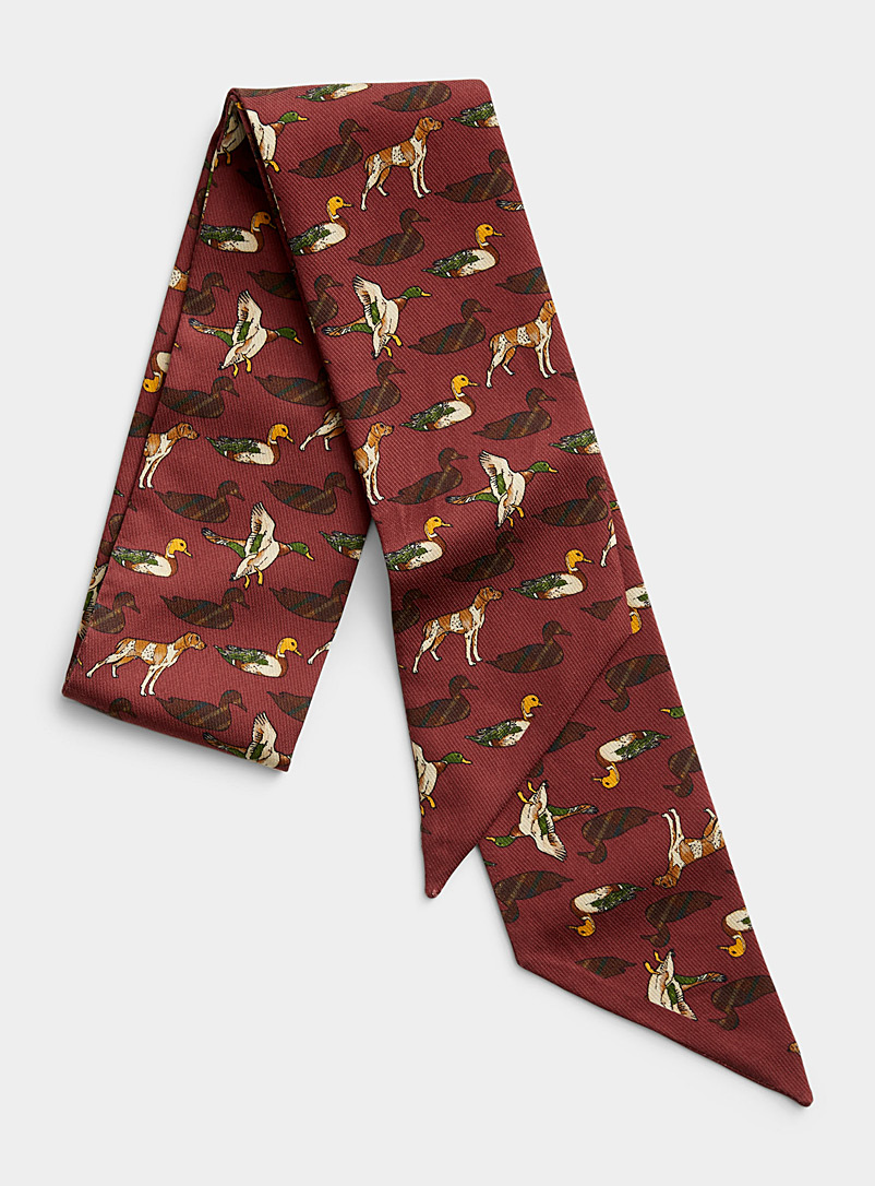 Le 31 Brown Duck hunt tie scarf for men