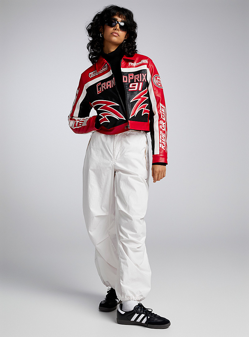 Twik: La veste moto Grand Prix Rouge pour femme