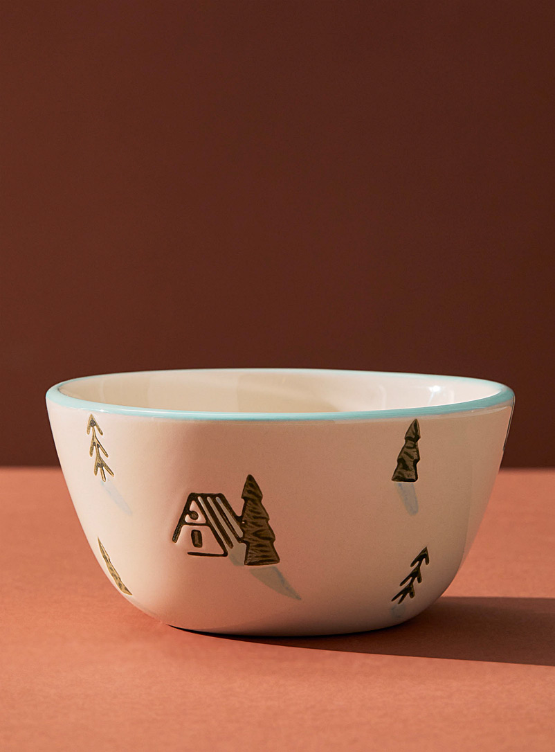 Simons Maison White Cottage and fir small bowl