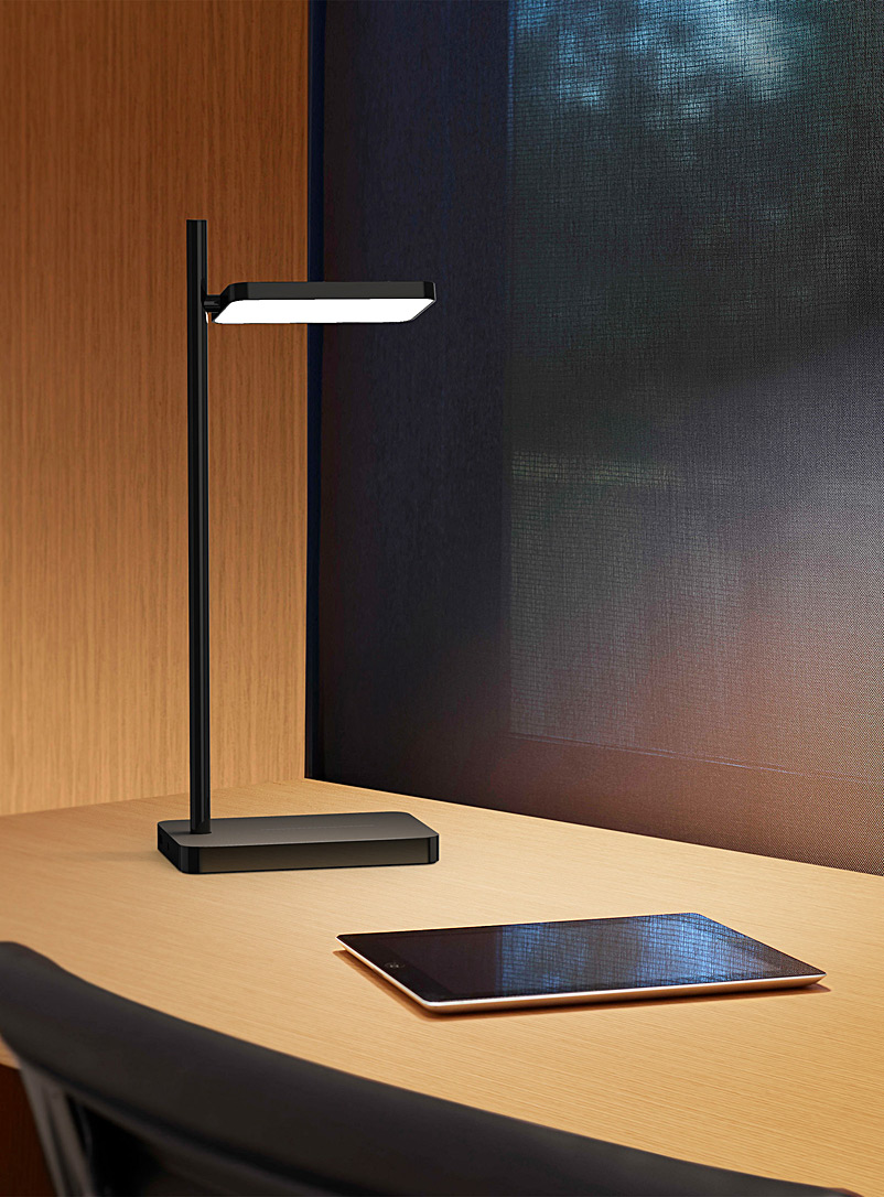 Pablo Designs Black Talia swivel table lamp