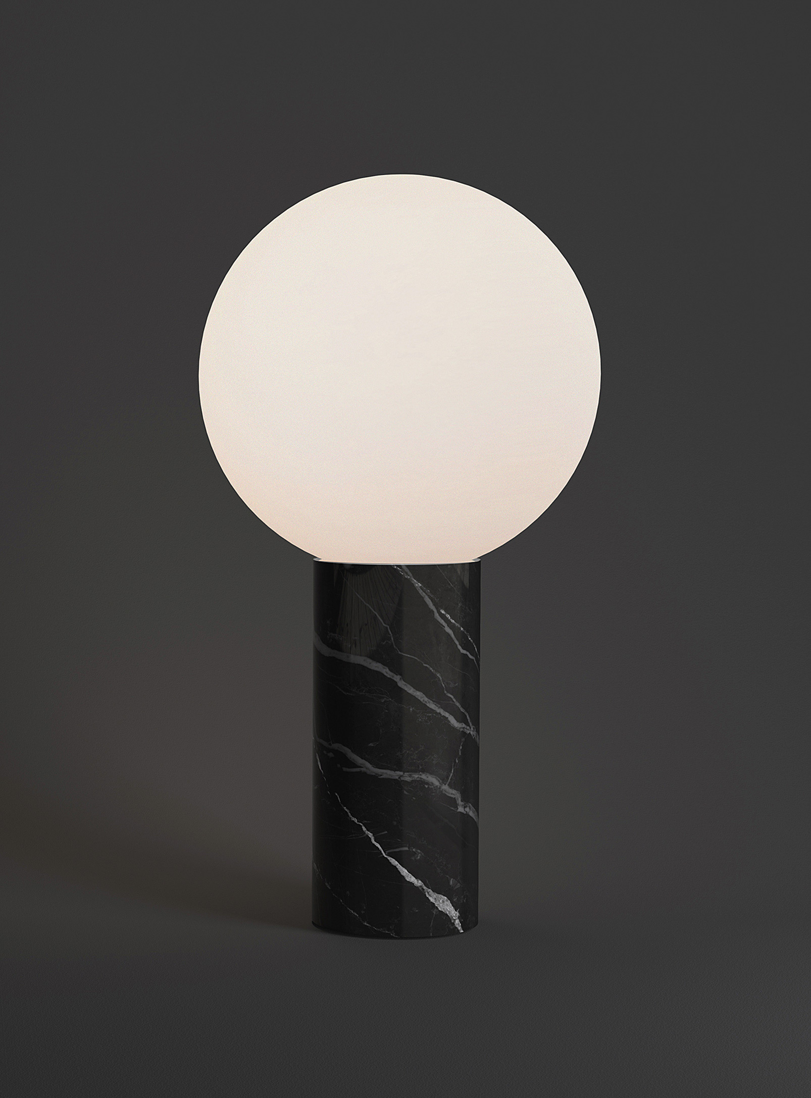 Pablo Designs Pilar Marble Table Lamp In Black
