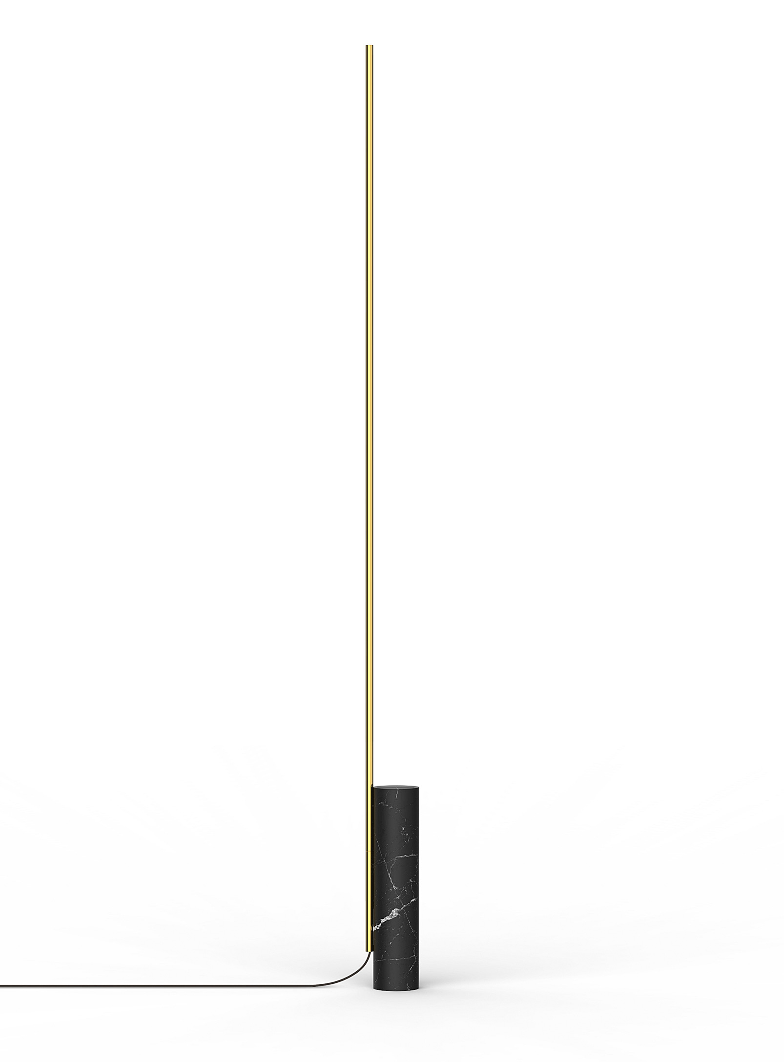 Pablo Designs T.o Marble And Aluminum Standing Lamp In Black