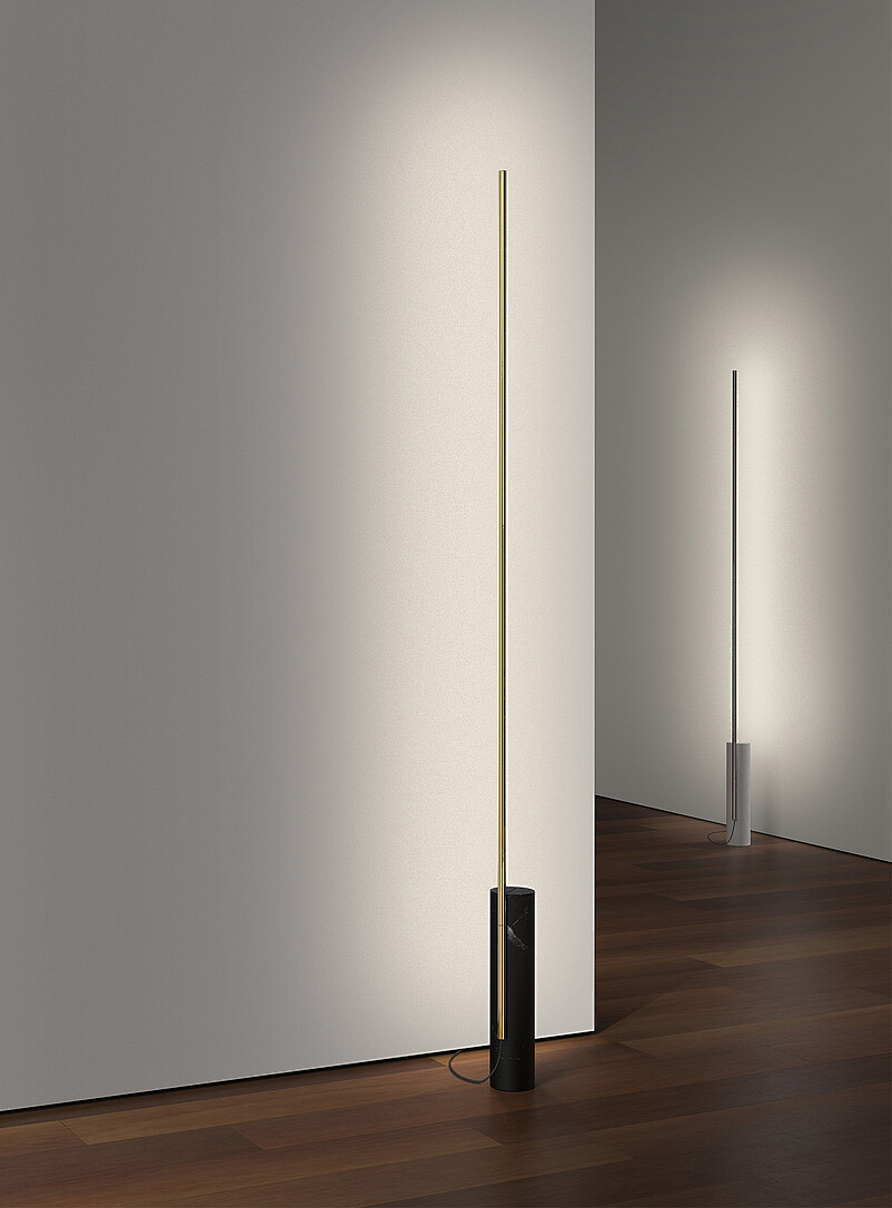 T.O marble and aluminum standing lamp product image (primary)