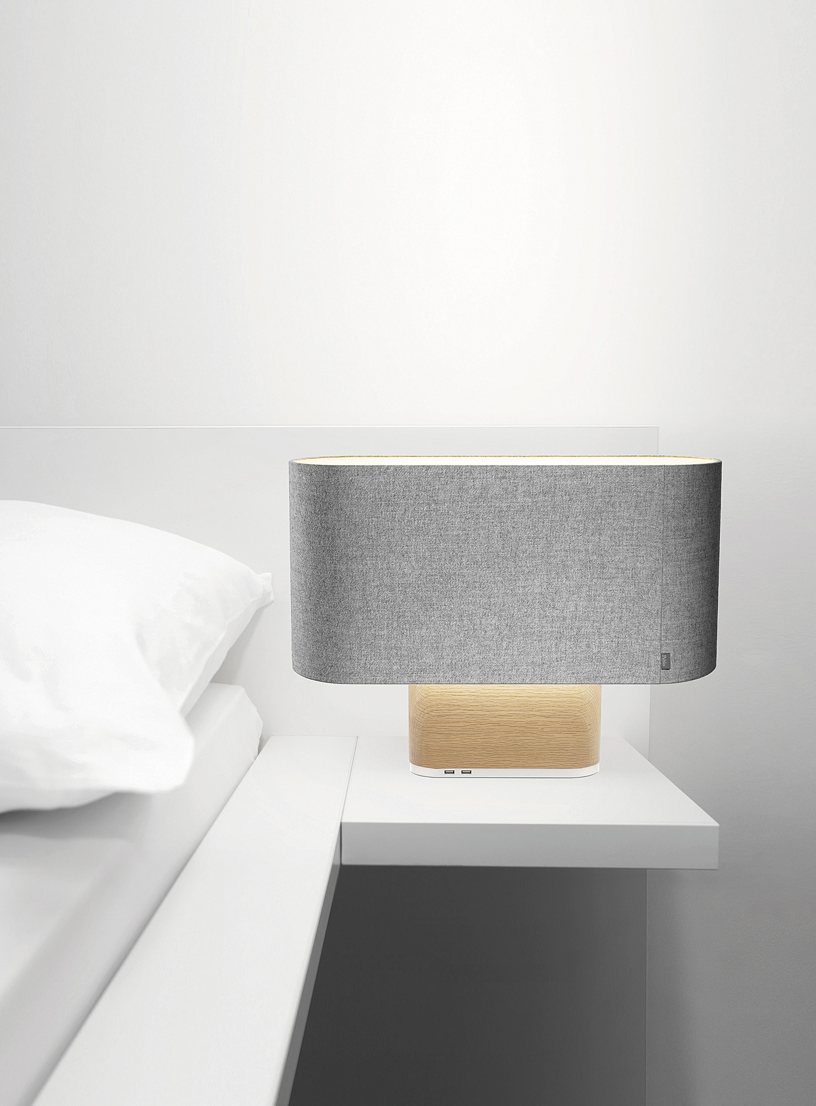 Pablo Designs Belmont Table Lamp In Light Grey