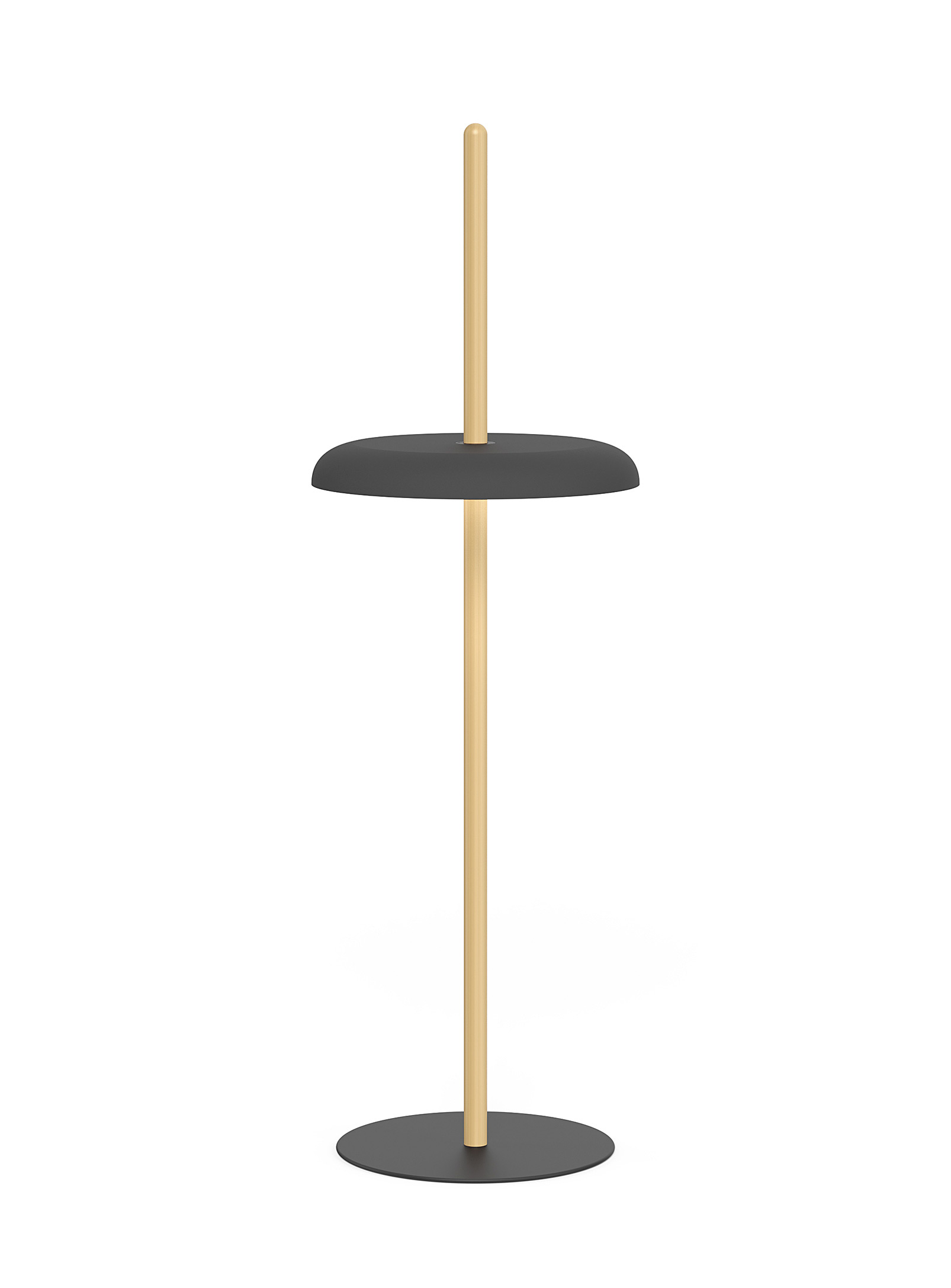 Pablo Designs Nivél Floor Lamp With Solid Oak Pole In Black