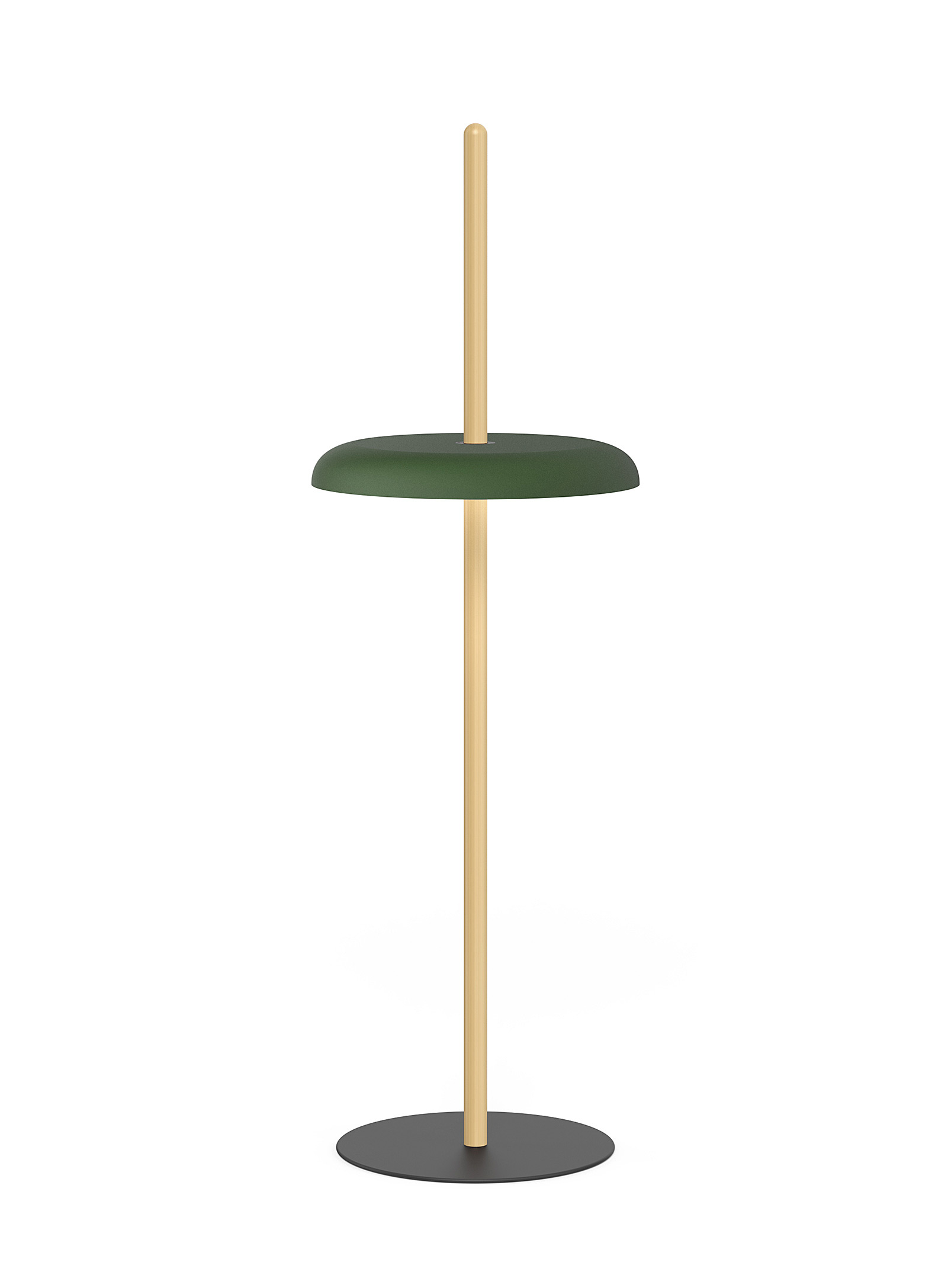 Pablo Designs Nivél Floor Lamp With Solid Oak Pole In Green