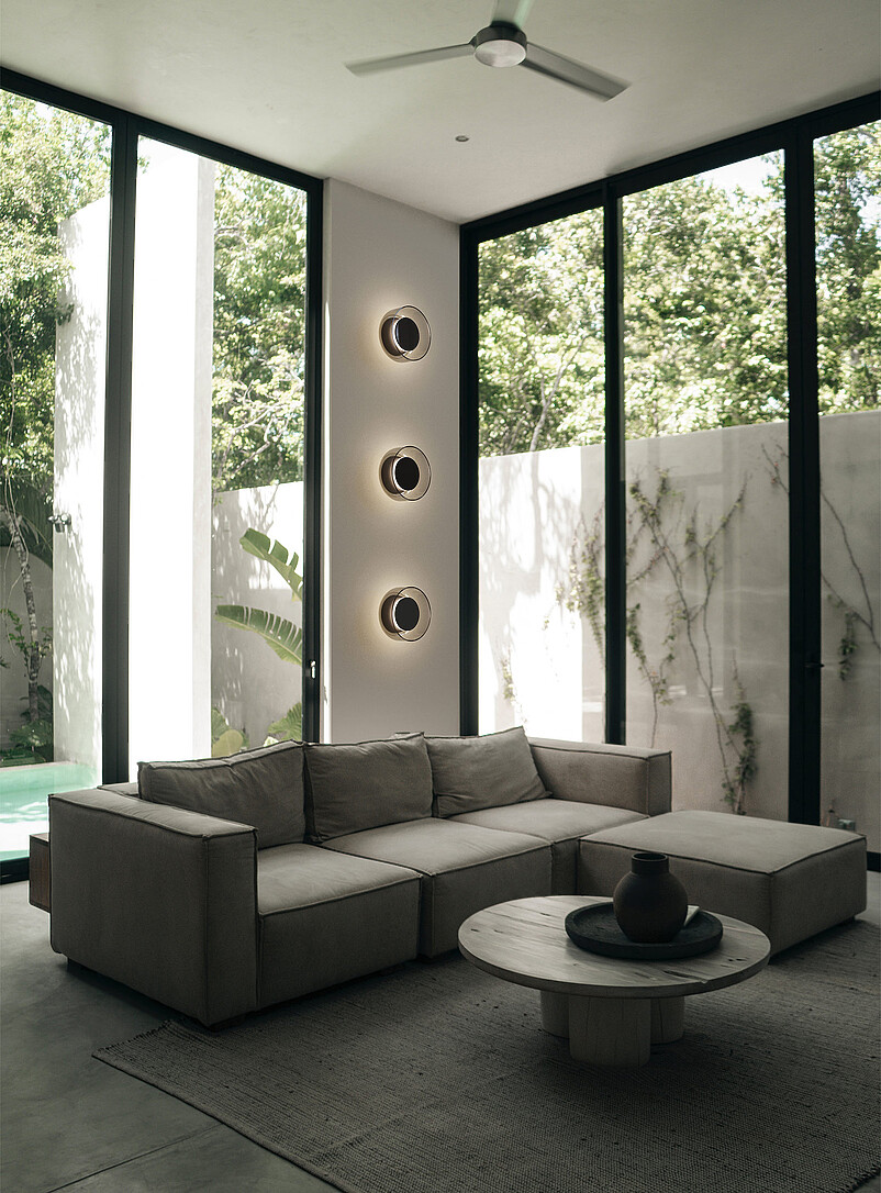 Totem smoky glass black wall sconce product image (primary)