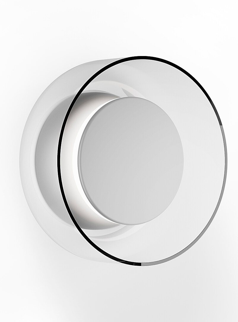Totem clear glass grey wall sconce product image (primary)