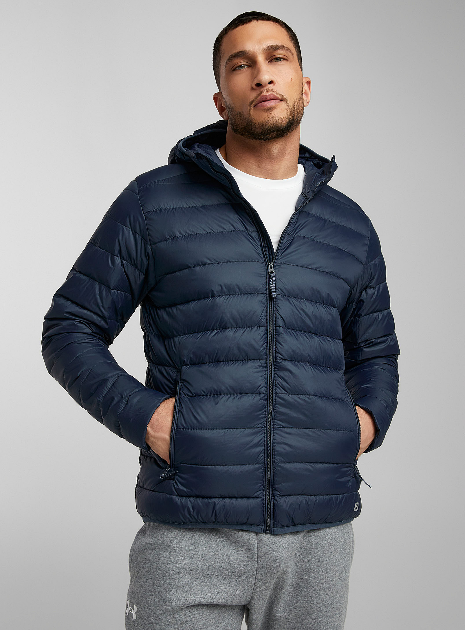 Le 31 Recycled Nylon Packable Puffer Vest In Dark Blue