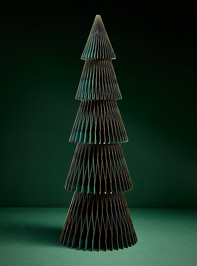 Le grand sapin en papier 3D vert et or <b>Collection de No&euml;l</b>