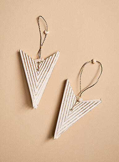 Les ornements &eacute;toile en papier accents scintillants Ensemble de 2 <b>Collection de No&euml;l</b>