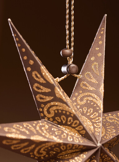 Les ornements &eacute;toile en papier accents scintillants Ensemble de 2 <b>Collection de No&euml;l</b>