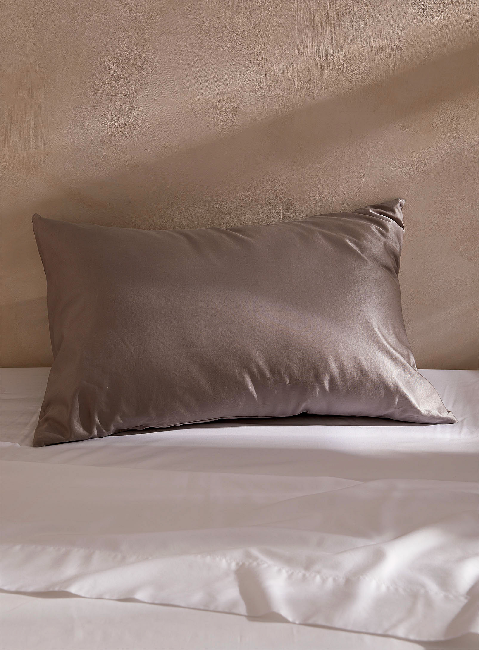 Simons Maison Touch Of Silk Pillow Case In Light Grey