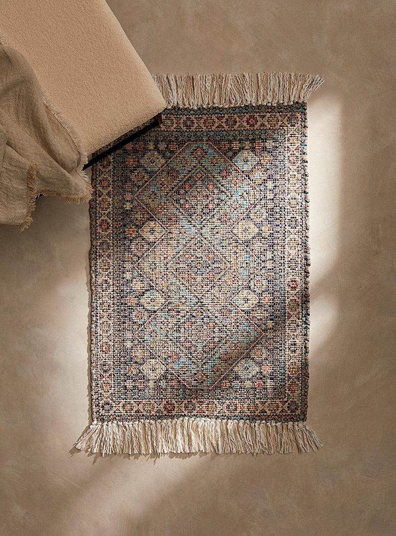 Simons Maison: Le petit tapis losanges versicolores 60 x 90 cm Assorti