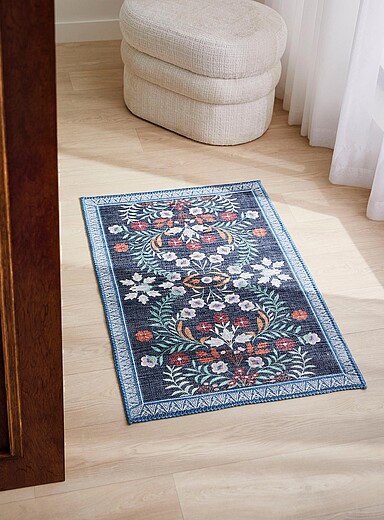 Floral mosaic print mat See available sizes