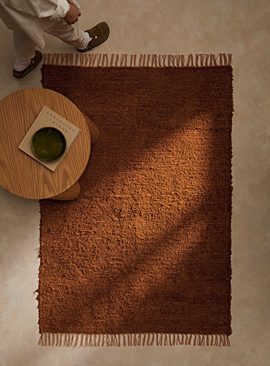 Braided wool rug 120 x 180 cm