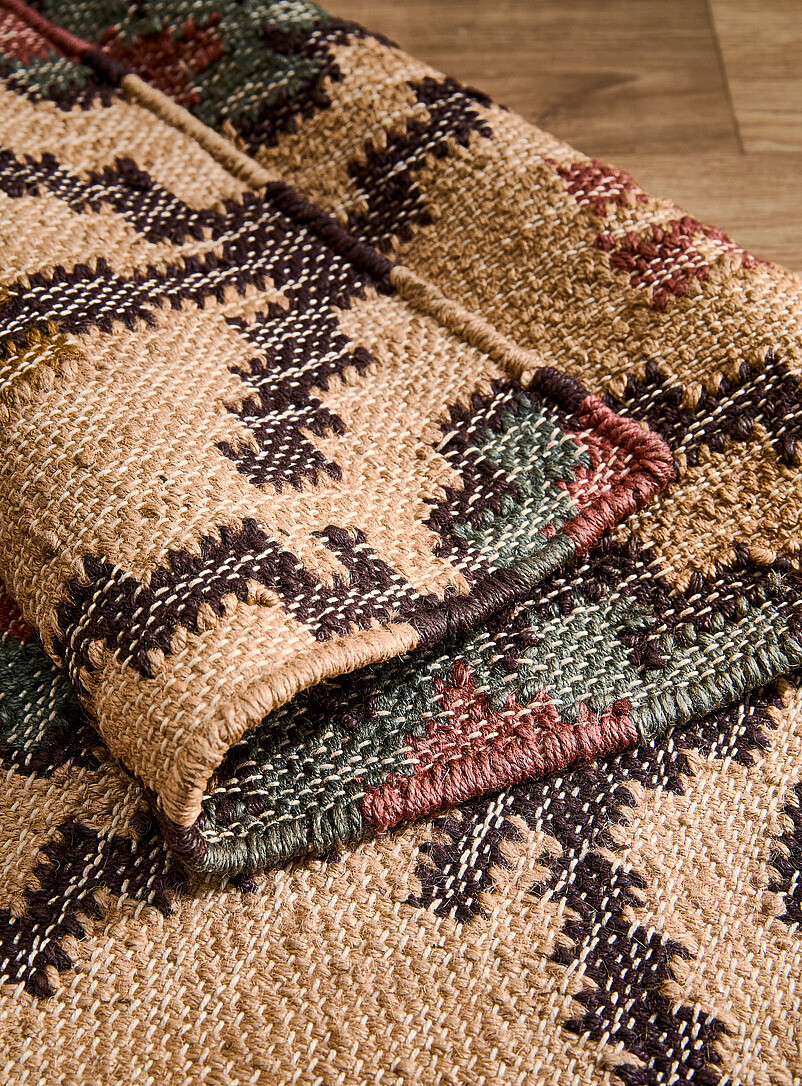 Diamonds and flowers kilim rug 60 x 90 cm product image 2