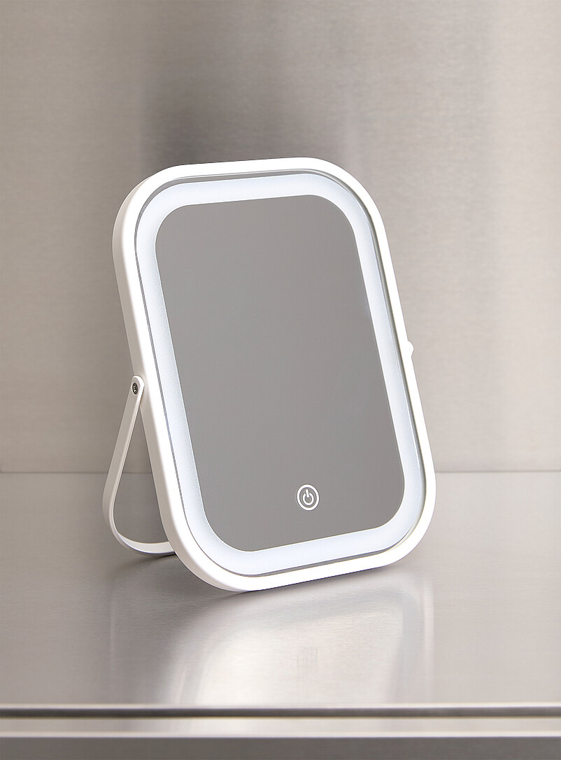Simons Maison White Rechargeable LED lighted mirror