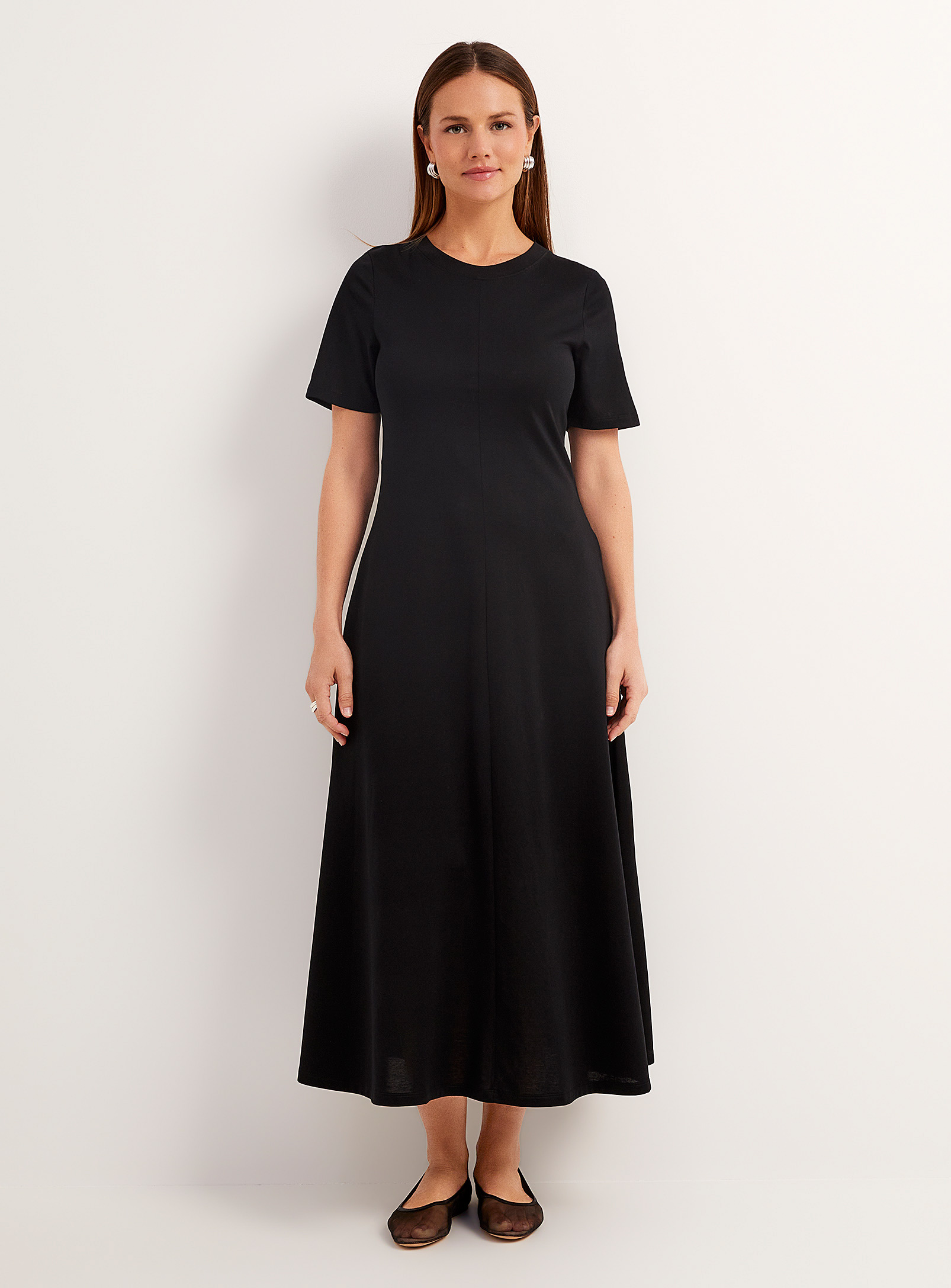 Shop Rue Sophie Hailey Fit-and-flare T-shirt Dress In Black