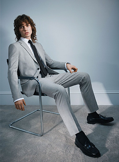 Structured twill solid suit Slim fit, Jack & Jones, Shop Men's Slim Fit  Suits